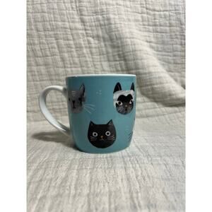 Blue cat mug
